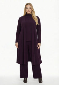 Cardigan long UNI DOLCE - dark purple - #2