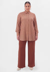 Blouse flare FISHBONE - mid brown - #2