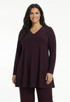 Tunic wide bottom with strass UNI DOLCE - dark purple - #1