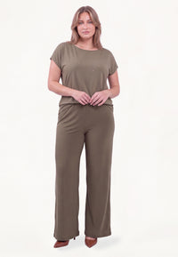 Trousers straight UNI DOLCE - light green - #1