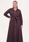 Dress midi DENIM DOLCE BROWN - brown