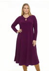 Dress midi UNI DOLCE - purple - #1