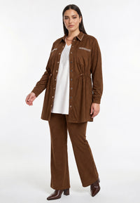 Jacket SUEDE ALIKE - mid brown - #1