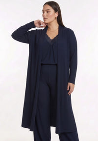 Cardigan extra long UNI DOLCE PLISSÉ - blue - #2