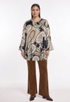 Tunic wide bottom PAISLEY - blue - #1