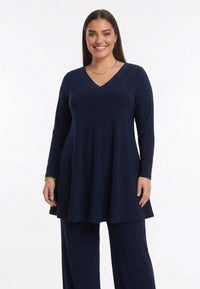 Tunic wide bottom strass UNI DOLCE - blue - #2