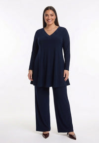 Tunic wide bottom strass UNI DOLCE - blue - #1