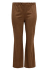 Trousers bootcut SUEDE ALIKE - mid brown - #3