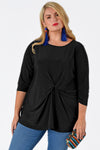 Shirt knotted DOLCE - black
