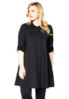 Blouse long roll sleeve COCO - black