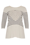 Shirt flare heart print - white - #4