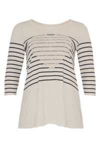 Shirt flare heart print - white - #4