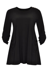 Shirt wide bot puckered DOLCE - black - #4