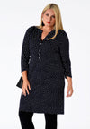 Shirt grandad collar DOTS - blue - #1