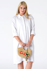 Blouse long LINEN - white - #2