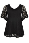 Tunic flare LACE - black - #1