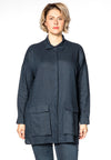 Blouse-jacket LINEN - blue - #1