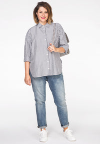 Blouse big stripe - black - #2