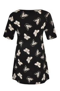 Tunic wide bot FARFALLE - black - #3