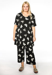 Tunic wide bot FARFALLE - black - #2