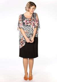 Dress double top LEOFLOWER - black - #2
