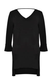 Tunika doppelter V-Ausschnitt DOLCETunic double v-neck DOLCE - black - #4