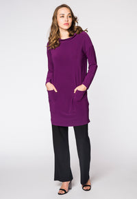 Tunic turned neckline DOLCE - purple - #2