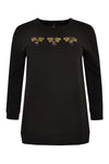 Sweater beaded bees - black - #4
