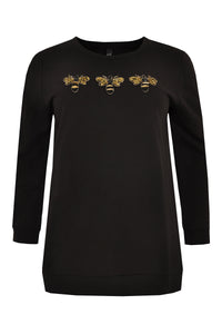 Sweater beaded bees - black - #4