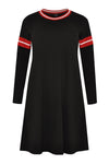 Dress stripe rib INTERLOCK - black - #4