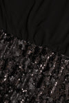 Dress wide sequin border - black - #5