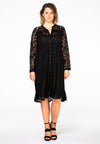Dress ruffled LACE - black - #2
