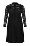 Dress ruffled LACE - black - #4