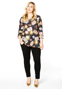 Tunic frilled cuff GAMECARD - black - #2