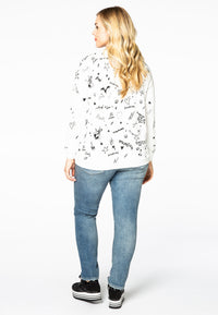 Sweater GIRL PRINT - ecru - #3