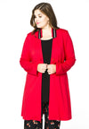 Blazer v-neck collar interlock - red