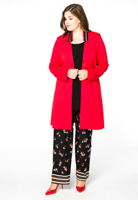 Blazer v-neck collar interlock - red - #1