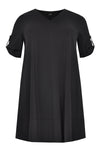 Tunic V-neck rolled sleeve COCO - black - #4