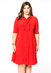 Blouse-dress ruffled DOLCE - red