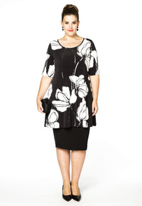 Tunic wide bottom ANNABEL - black - #2