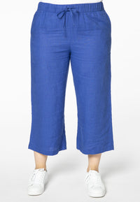 Trousers 7/8 LINEN - light blue - #2