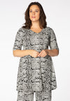 Tunic wide bot double V SNAKE - white - #1