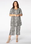 Tunic wide bot double V SNAKE - white - #2