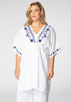 Blouse embroidered LINEN - white - #1