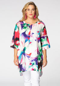 Tunic grandad collar ARIEL - white - #1