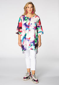 Tunic grandad collar ARIEL - white - #2