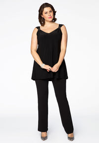 Singlet flare embelished DOLCE - black - #2