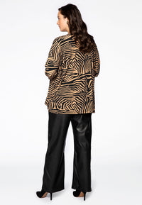Shirt wide geknotetes Detail ZEBRAShirt ZEBRA wide knot - brown - #3