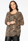 Shirt wide geknotetes Detail ZEBRAShirt ZEBRA wide knot - brown - #1
