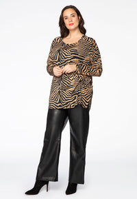 Shirt wide geknotetes Detail ZEBRAShirt ZEBRA wide knot - brown - #2